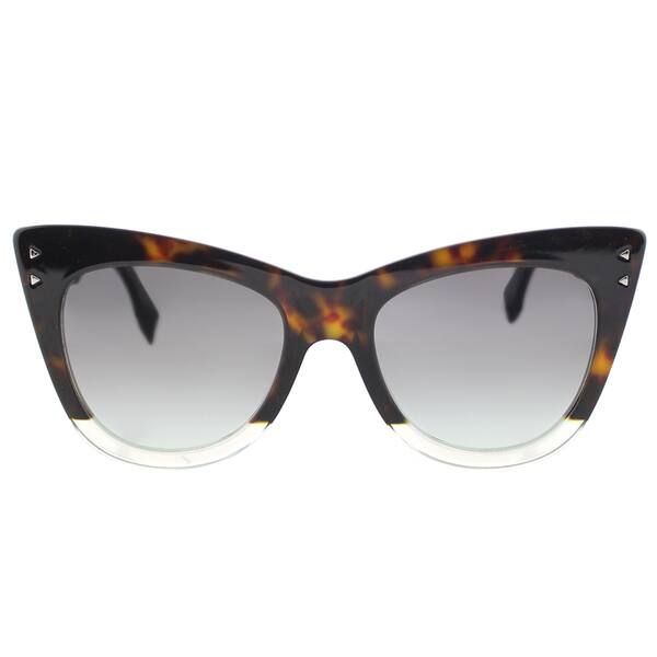 Shop Fendi Women S Ff 0238 Phw Color Block Dark Havana Crystal