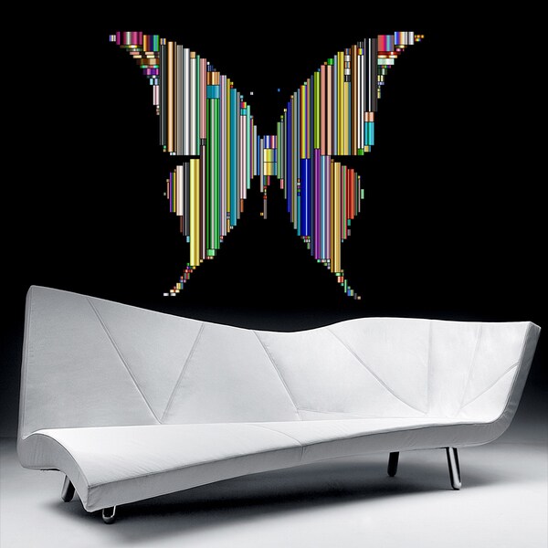 Shop Full Color Colorful Butterfly Modern Art Full Color ...