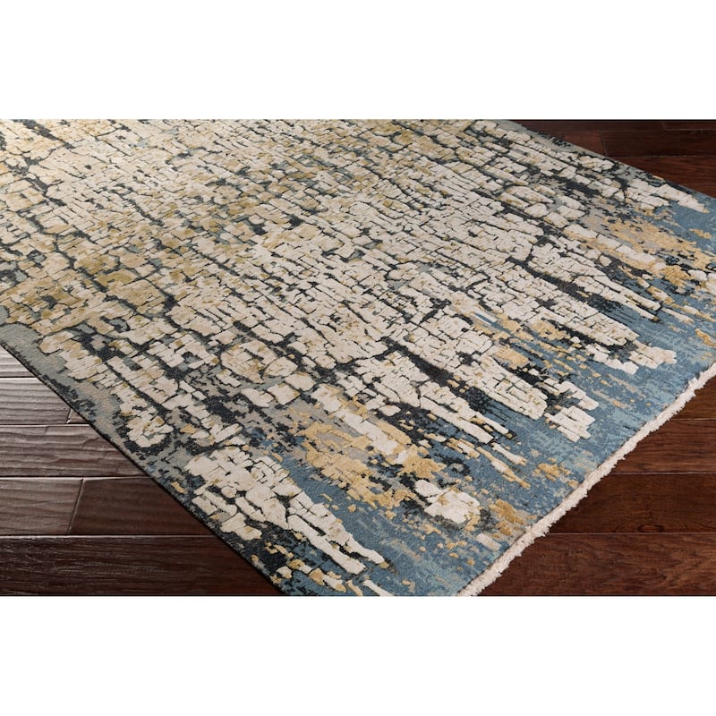 Hand-Knotted Verrona Silk Area Rug - 6' x 9'