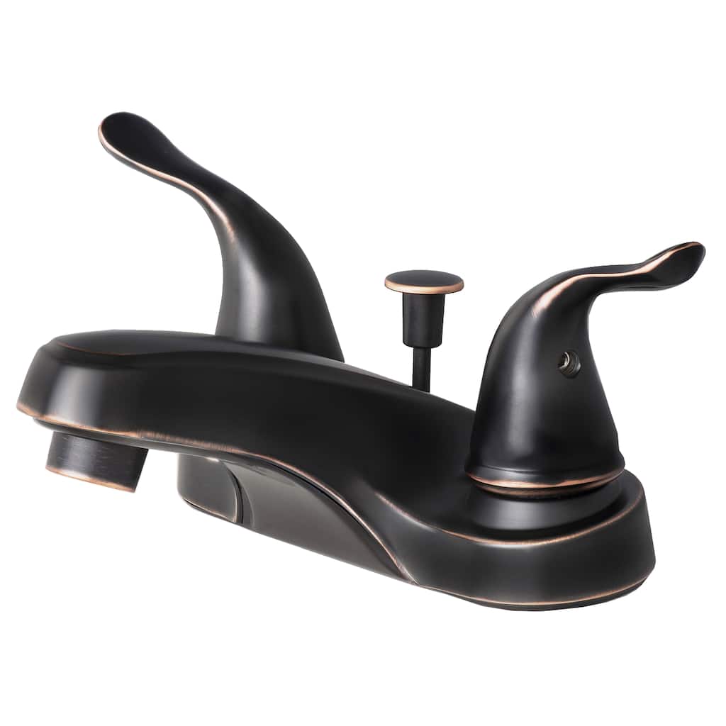 Builders Shoppe Contemporary Brass 2-handle Centerset Lavatory Faucet with Pop-up Drain