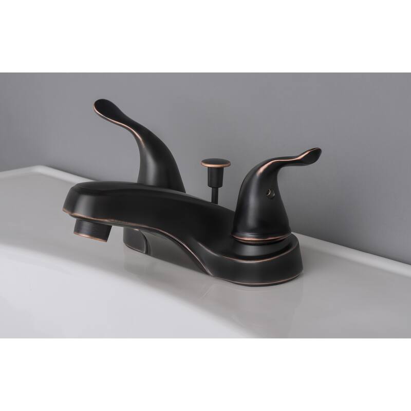 Builders Shoppe Contemporary Brass 2-handle Centerset Lavatory Faucet with Pop-up Drain