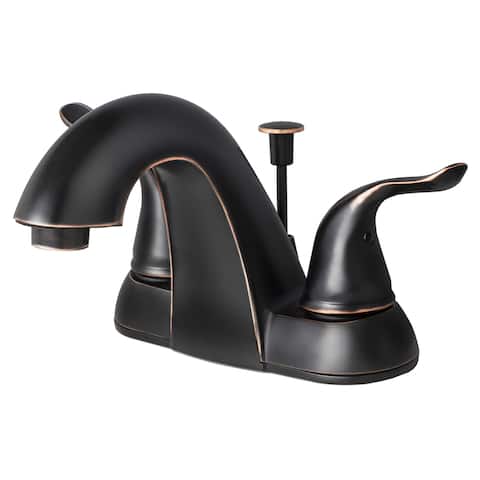Builders Shoppe Contemporary Brass 2-handle Centerset Lavatory Faucet with Pop-up Drain