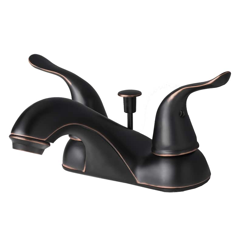 Builders Shoppe Contemporary Two-Handle Centerset Lavatory Faucet with Pop-Up Drain