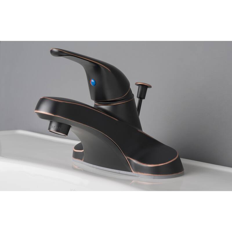 Classic Single Handle Centerset Lavatory Faucet with Pop-up Drain Assembly