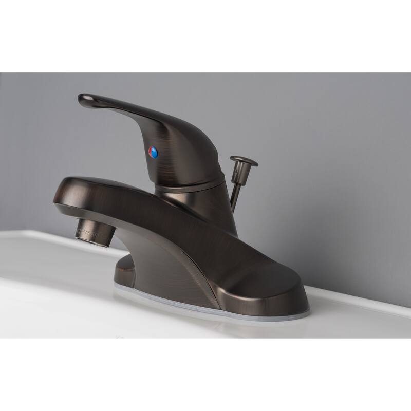 Classic Single Handle Centerset Lavatory Faucet with Pop-up Drain Assembly