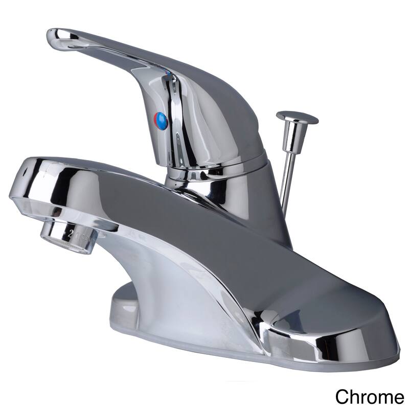 Classic Single Handle Centerset Lavatory Faucet with Pop-up Drain Assembly - Chrome Finish