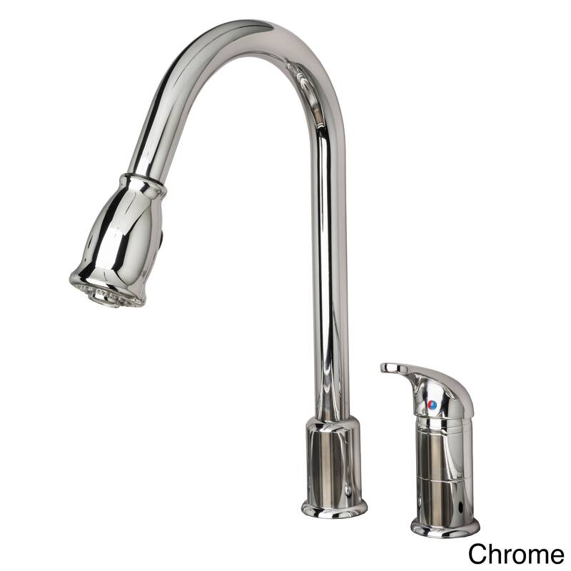 Builders Shoppe Classic Single Handle 16-inch Pull Down Kitchen Faucet - Chrome - Silver Finish/Chrome Finish