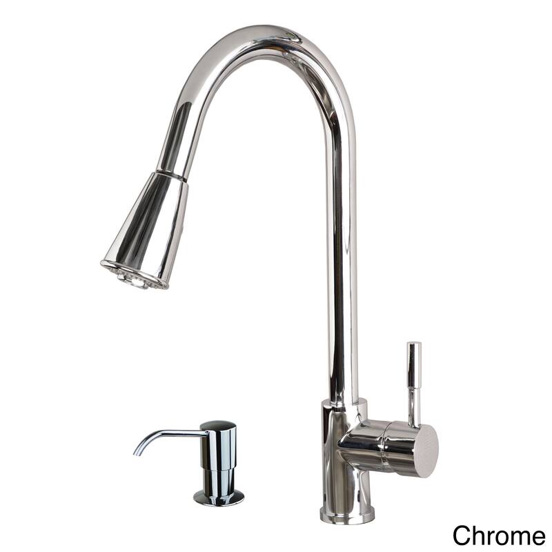 Builders Shoppe 16-inch Single-handle Pull-down Kitchen Faucet - Chrome Finish