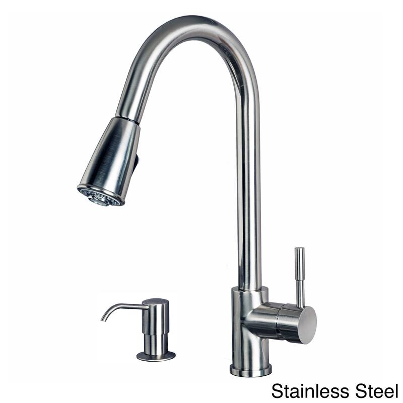 Builders Shoppe 16-inch Single-handle Pull-down Kitchen Faucet - Stainless Steel Finish