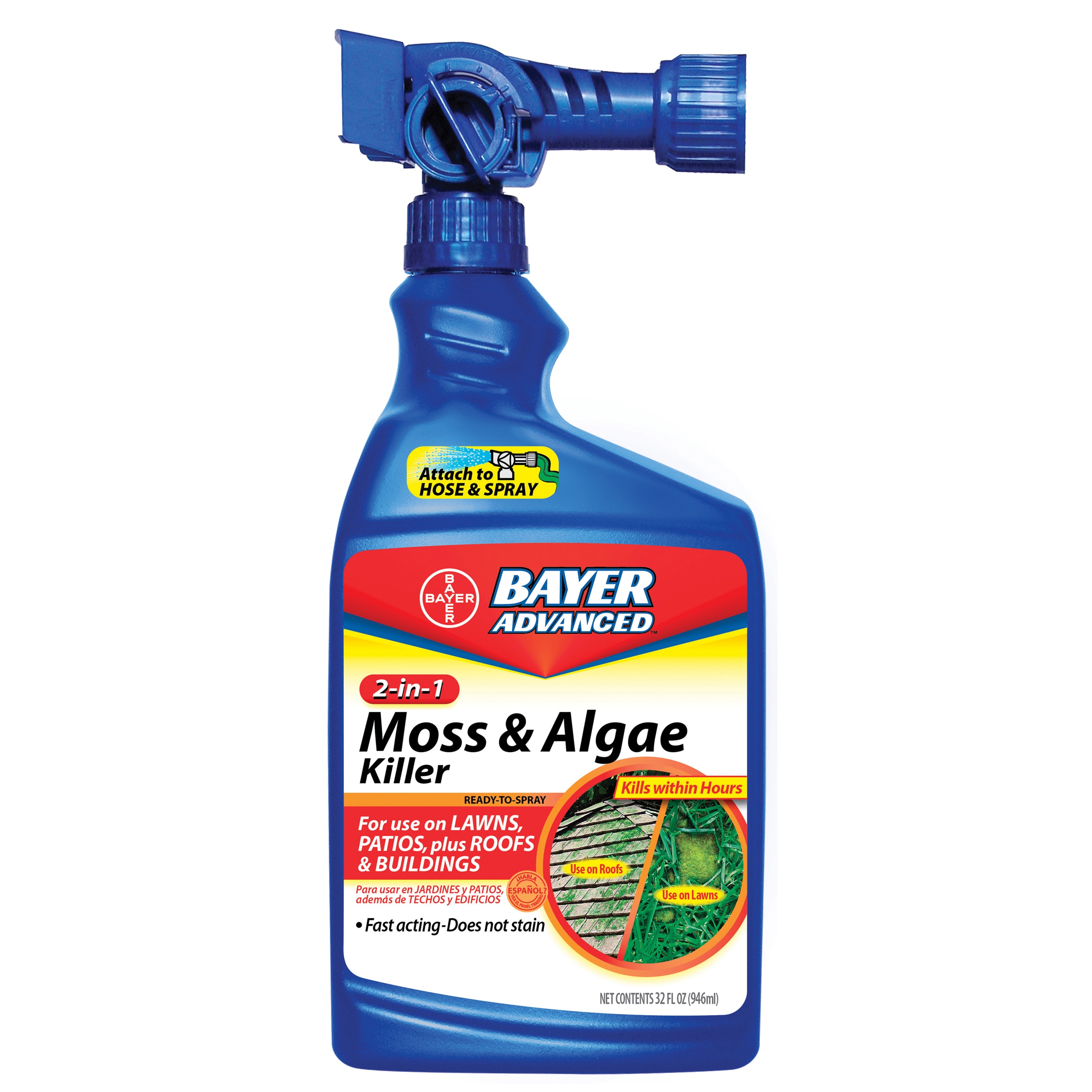 Bayer Advanced 2-in-1 Moss And Algae Killer Ready-To-Spray, Clear | EBay