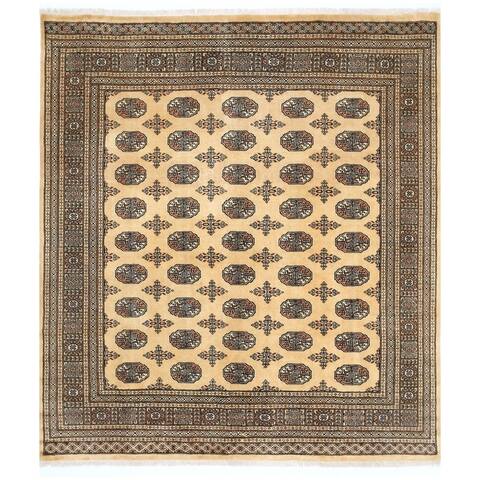 Handmade One-of-a-Kind Bokhara Wool Rug (Pakistan) - 6'7 x 7'2