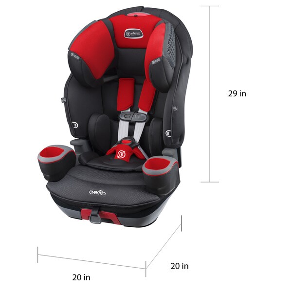 evenflo car seat red and black
