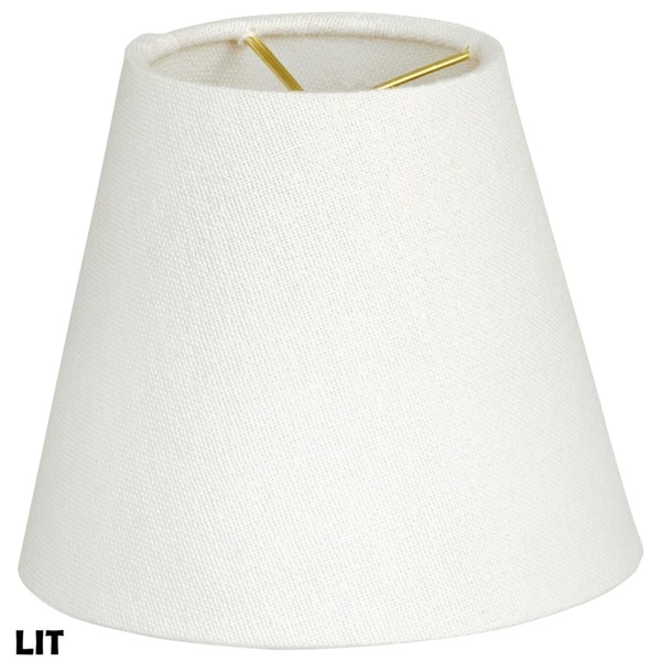 Royal Designs Hardback Empire Linen White 4 X 6 X 5 5 Inch Clip On Chandelier Lamp Shade Set Of 6 On Sale Overstock 15296388