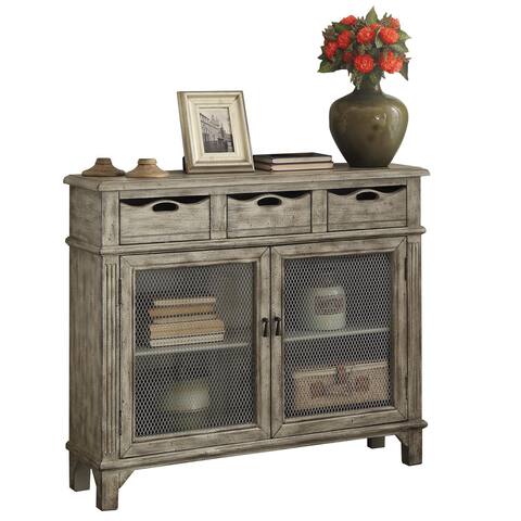Acme Furniture Vernon Weathered Gray 2-door Console Table