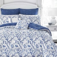 Laura Ashley Bramble Floral Cotton Reversible Comforter Set - Bed Bath &  Beyond - 37169635