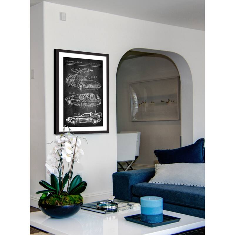 Back to the Future Car' Framed Painting Print