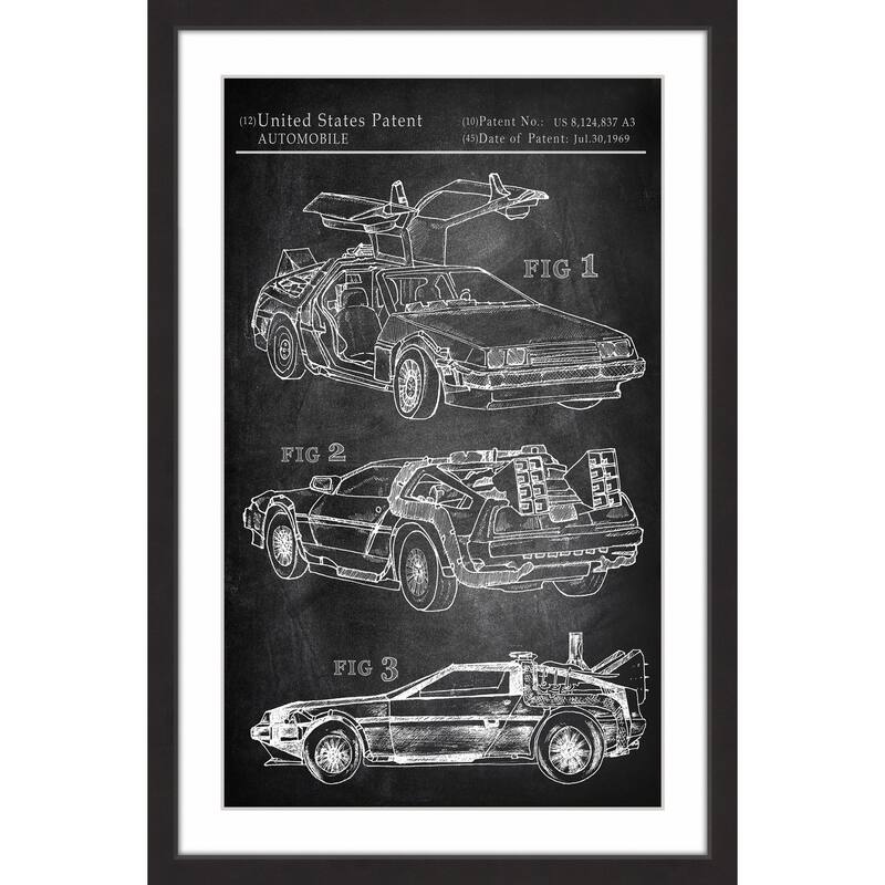 Back to the Future Car' Framed Painting Print
