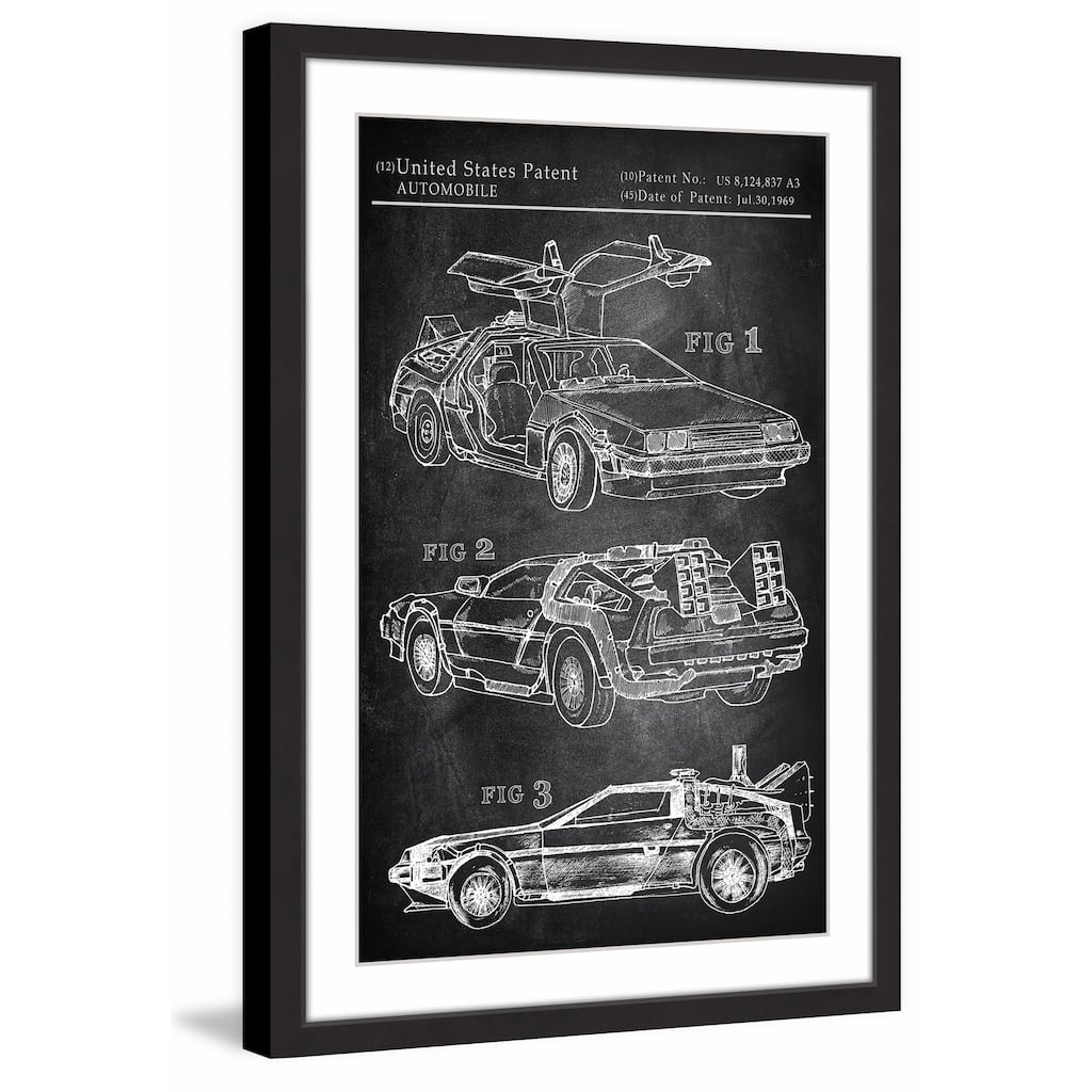 Back to the Future Car' Framed Painting Print