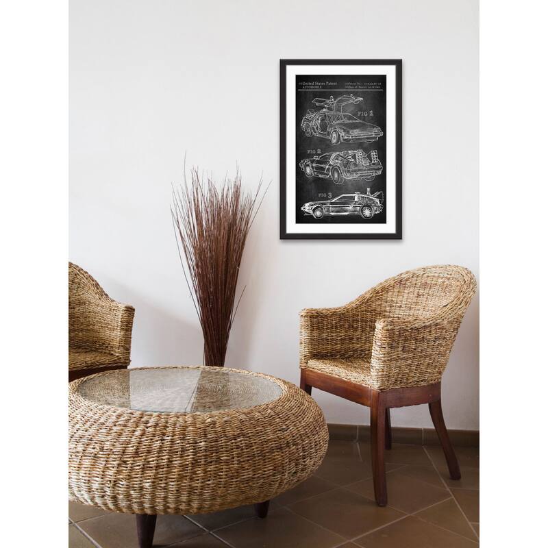Back to the Future Car' Framed Painting Print
