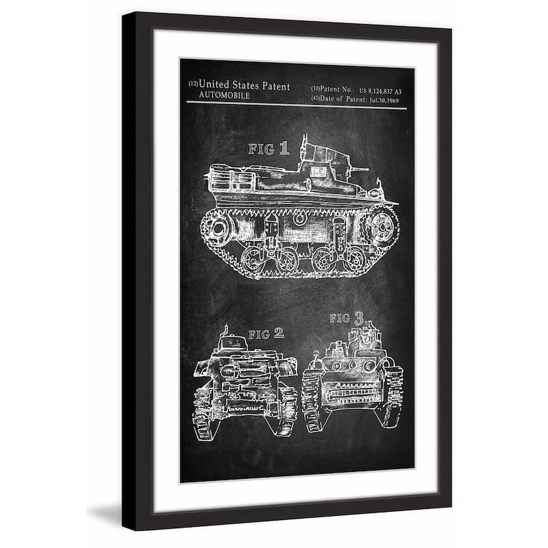 Military Tank Design' Framed Painting Print