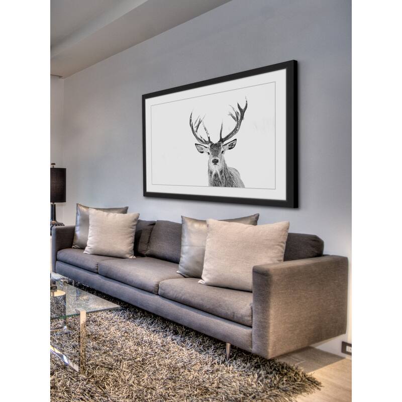 Majestic Antlers' Framed Painting Print