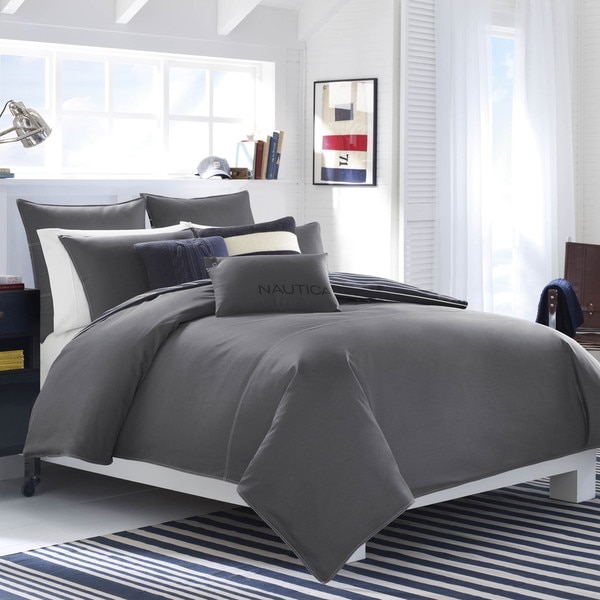 Nautica Seaward Charcoal Cotton Comforter Set
