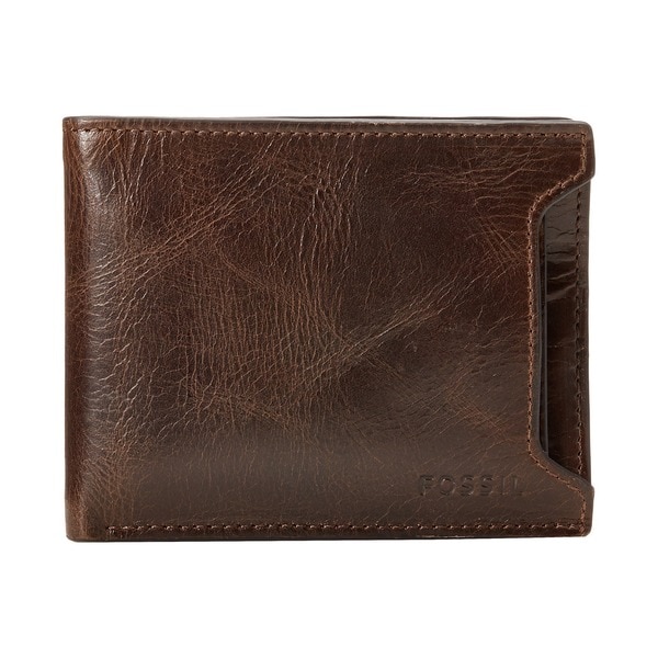 Shop Fossil Derrick Sliding 2-in-1 Bifold Mens Brown Wallet - Free Shipping Today - Overstock ...