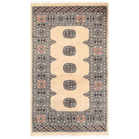 Handmade One-of-a-Kind Bokhara Wool Rug (Pakistan) - 3'1 x 5'2