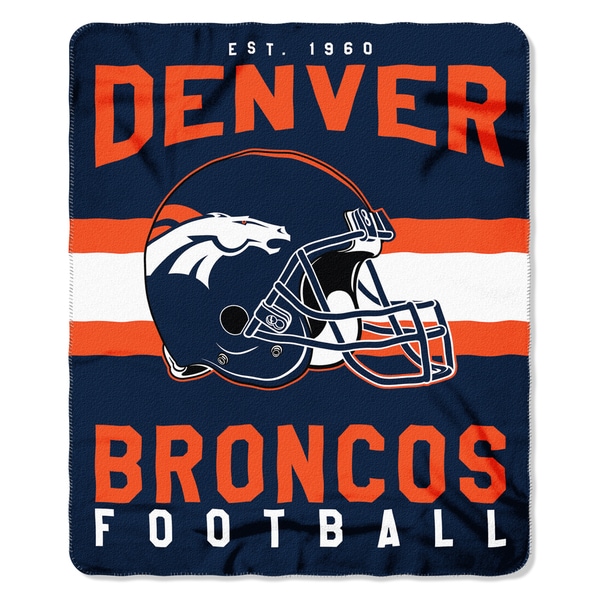 NFL 031 Broncos Singular Fleece Throw