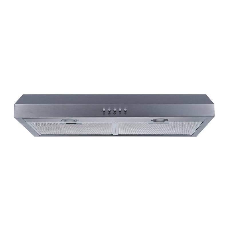 Winflo 30" 301 CFM Stainless Steel Convertible Under Range Hood