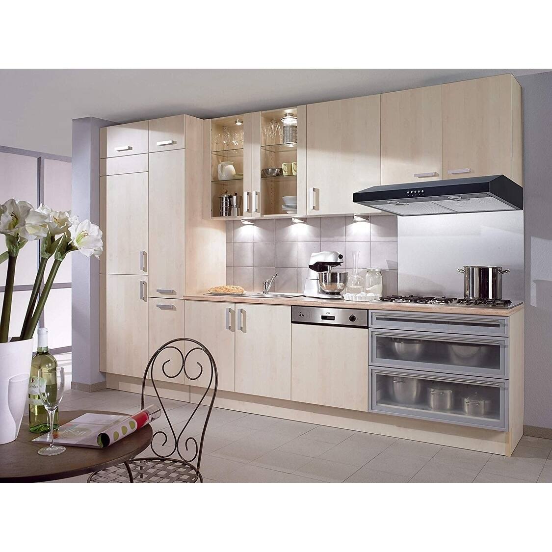 Winflo 30" 301 CFM Convertible Under Range Hood in Black Bed