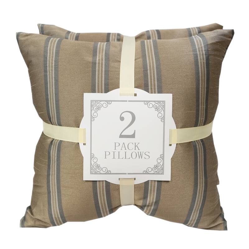 Home Accent Pillows Striped Satin Throw Pillows (Set of 2)