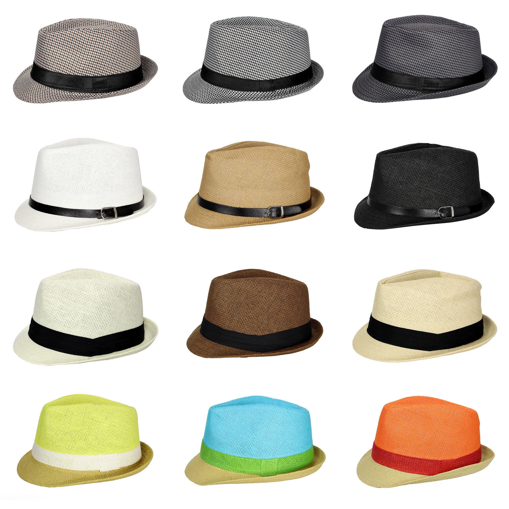Cuban Style Unisex Fedora Short Brim Hat - Overstock - 15299184