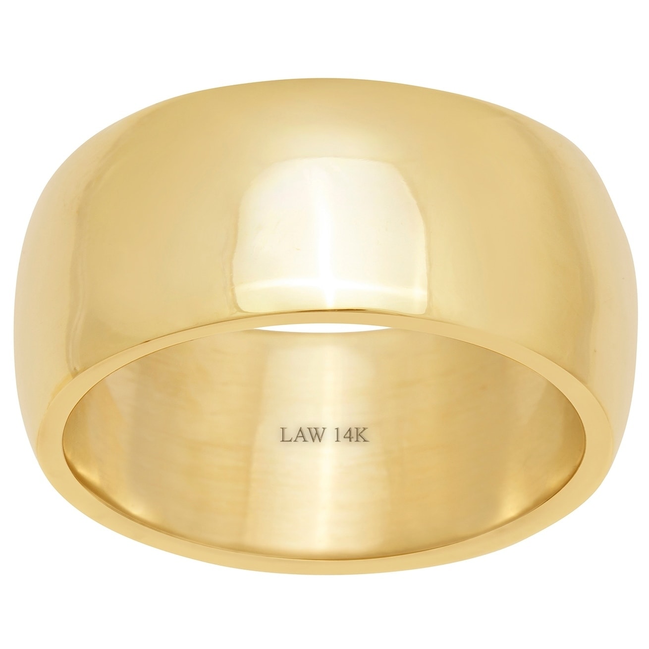 Plain Wedding Band 2.5mm Wide Mens and Womens 14k White Gold
