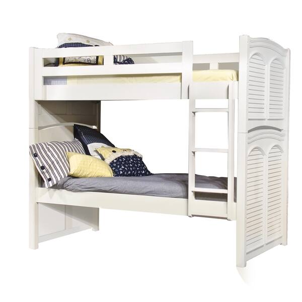 Greyson Living Girl's Beachcrest Eggshell White Twin Bunk Bed with