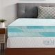 preview thumbnail 3 of 16, LUCID Comfort Collection Gel Swirl Memory Foam Topper - Blue