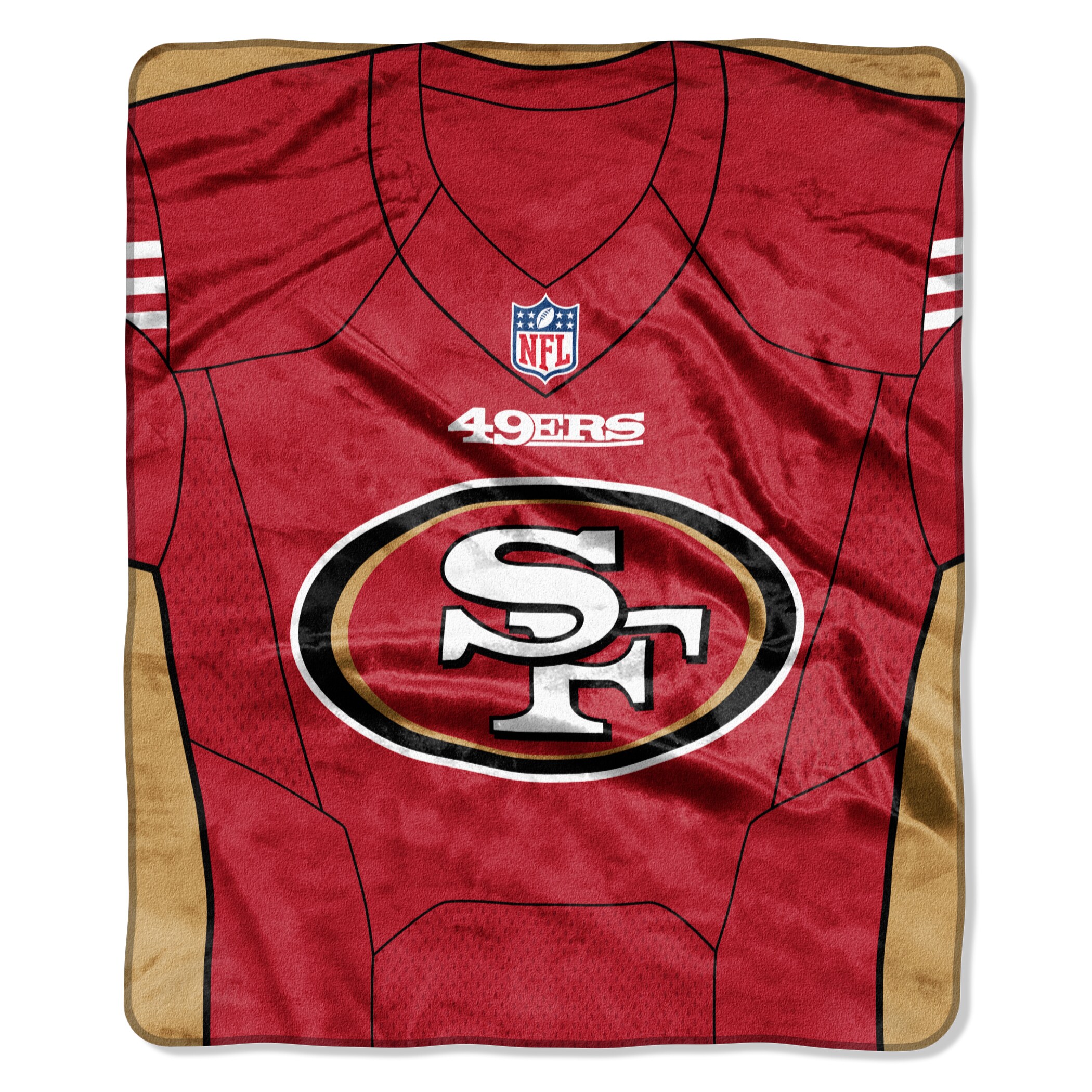 San Francisco 49ers Jersey Raschel Throw Blanket