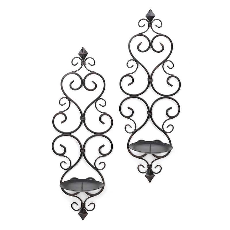 Claudia Scrolling Wall Candle Holder (Set of 2)
