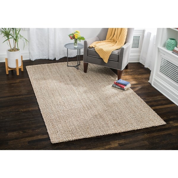 Jani Ayda Tan and Multi Jute and Recycled Newspaper Rug Bed Bath