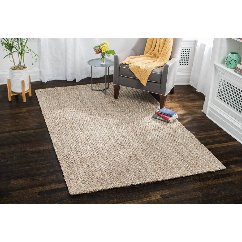 Jani Ayda Tan and Multi Jute and Recycled Newspaper Rug