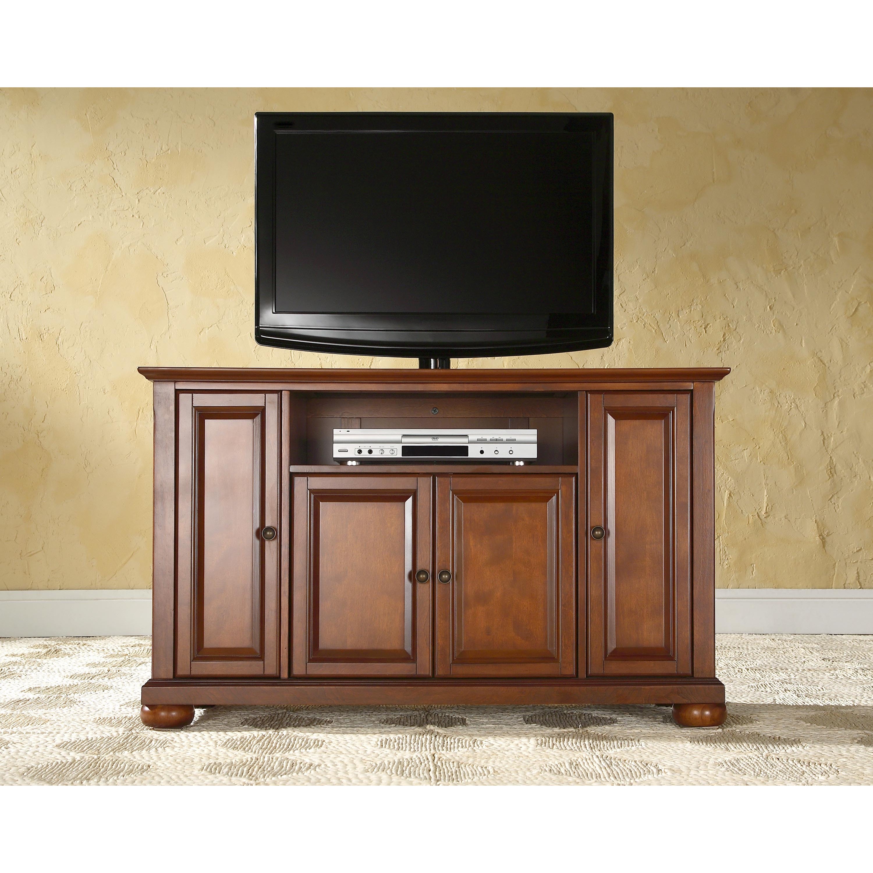 Alexandria Cherry Finish Wood 48-inch TV Stand Brown Traditional | eBay