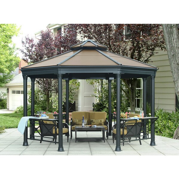 Shop Sunjoy Lola Octagonal Hardtop Gazebo Free Shipping Today