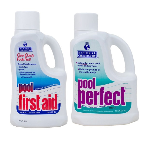 Natural Chemistry Pool Perfect, 3 Liters and Pool First Aid, 2 Liters