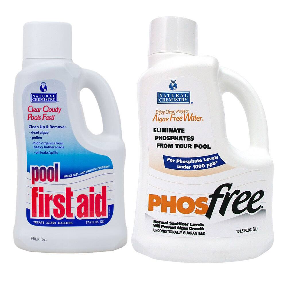 Natural Chemistry Pool First Aid, 2 Liters and PHOSfree, 3 Liters