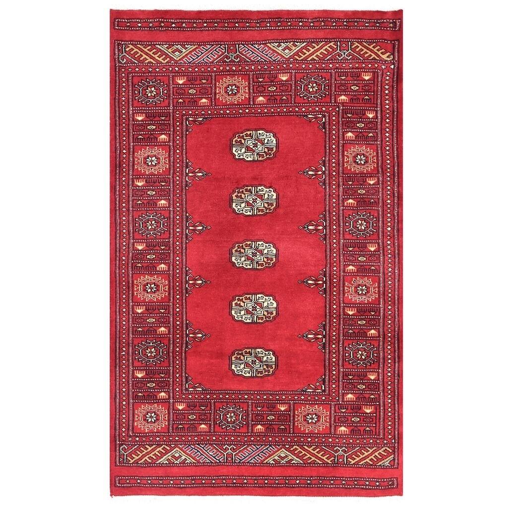 HERAT ORIENTALHandmade OneofaKind Bokhara Wool Rug 3' x 4'11 Bed