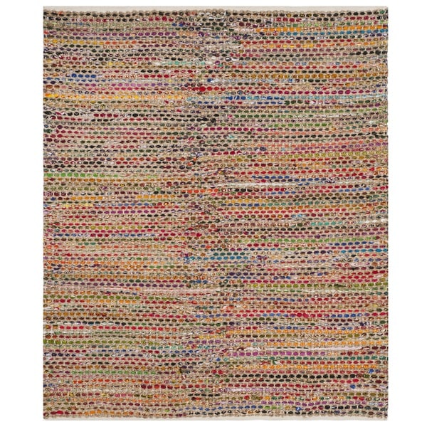 Safavieh Cape Cod Coastal Hand-Woven Natural/ Multi Jute Area Rug - 6' Square