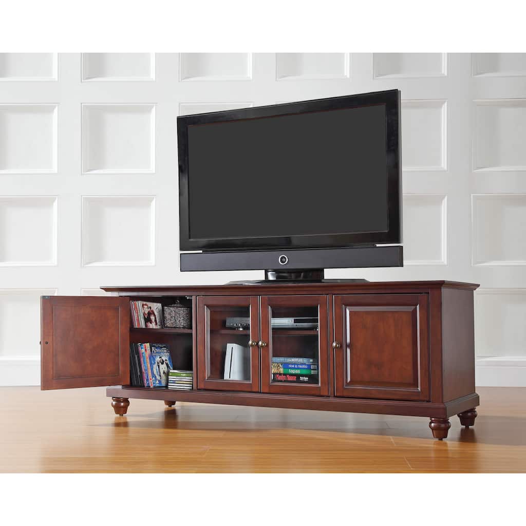 Crosley Cambridge Vintage Mahogany Finish 60-inch Low Profile TV Stand