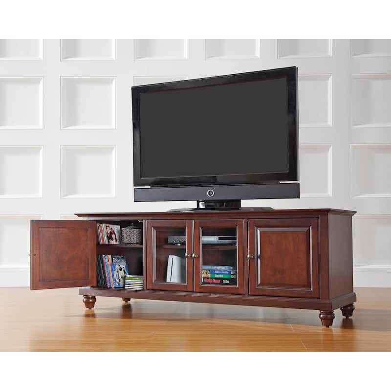 Crosley Cambridge Vintage Mahogany Finish 60-inch Low Profile TV Stand