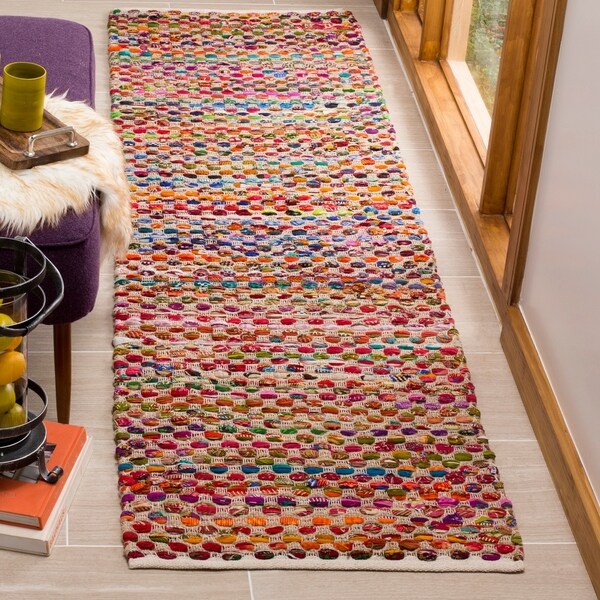 Safavieh Cape Cod Coastal Hand-Woven Natural/ Multi Jute Runner Rug - 2' 3 x 8'