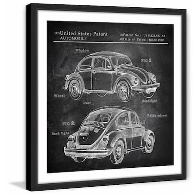 VW Beetle Design' Framed Painting Print